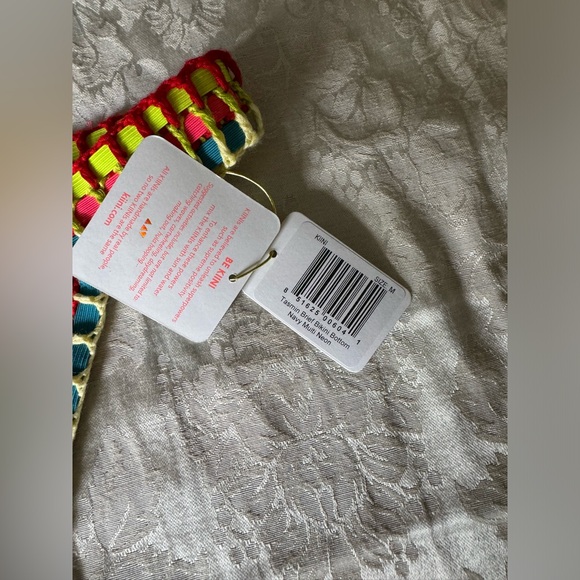 Women’s anthropologie navy multi neon bikini bottom Size M - Picture 7 of 9